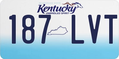KY license plate 187LVT