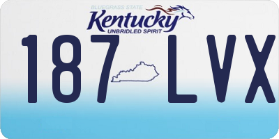 KY license plate 187LVX