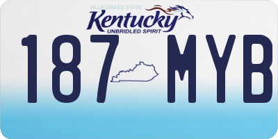 KY license plate 187MYB