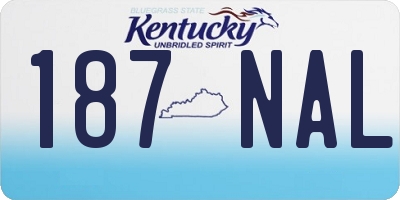 KY license plate 187NAL