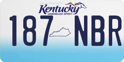 KY license plate 187NBR