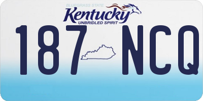 KY license plate 187NCQ