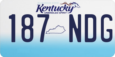 KY license plate 187NDG