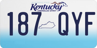 KY license plate 187QYF
