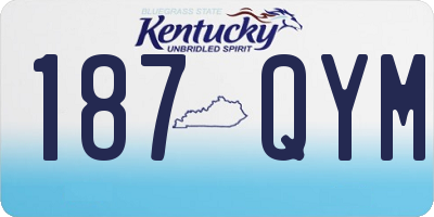 KY license plate 187QYM