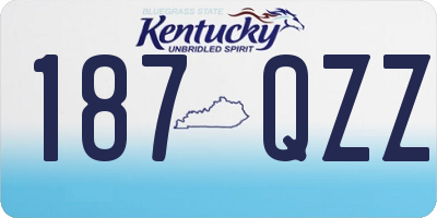 KY license plate 187QZZ