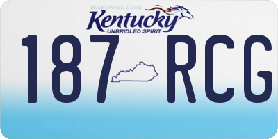 KY license plate 187RCG