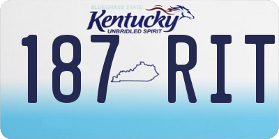 KY license plate 187RIT