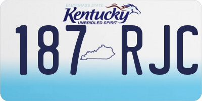 KY license plate 187RJC