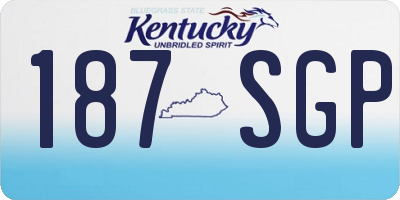 KY license plate 187SGP