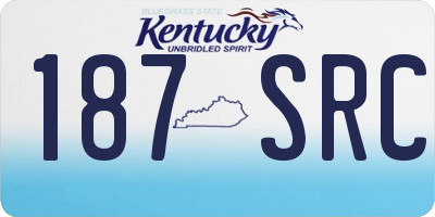 KY license plate 187SRC