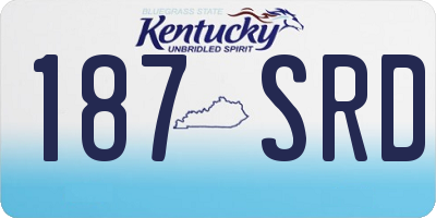 KY license plate 187SRD
