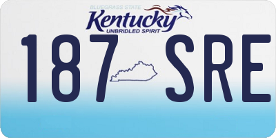 KY license plate 187SRE