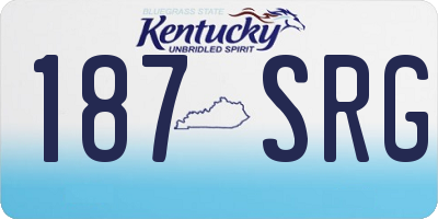 KY license plate 187SRG