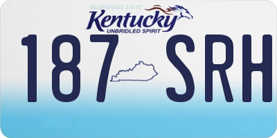 KY license plate 187SRH