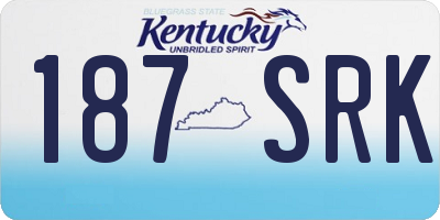 KY license plate 187SRK
