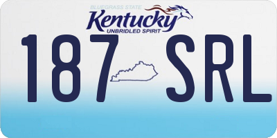 KY license plate 187SRL