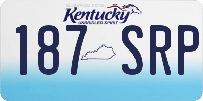 KY license plate 187SRP