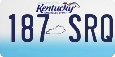 KY license plate 187SRQ