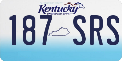 KY license plate 187SRS