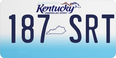 KY license plate 187SRT