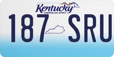 KY license plate 187SRU