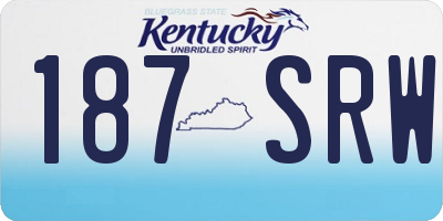 KY license plate 187SRW