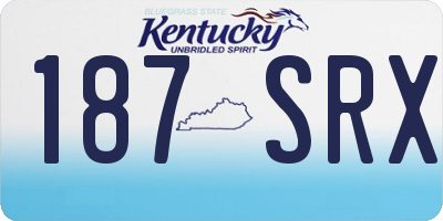 KY license plate 187SRX