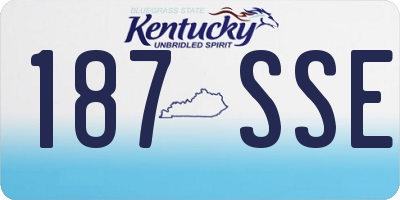 KY license plate 187SSE