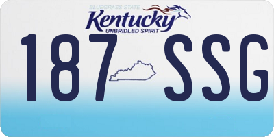 KY license plate 187SSG