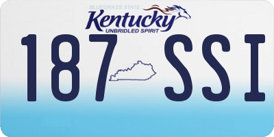 KY license plate 187SSI