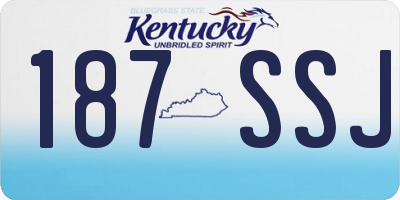 KY license plate 187SSJ