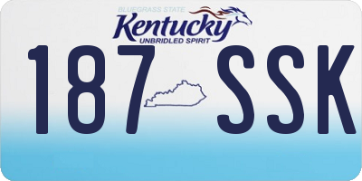 KY license plate 187SSK
