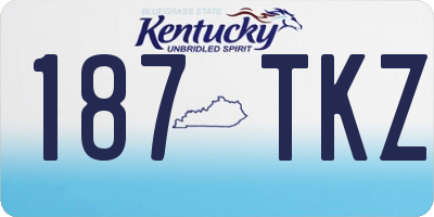 KY license plate 187TKZ
