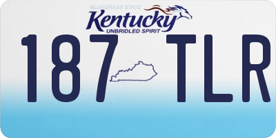 KY license plate 187TLR