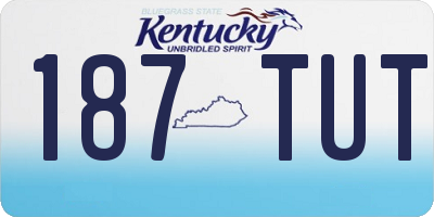 KY license plate 187TUT