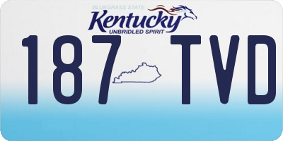 KY license plate 187TVD