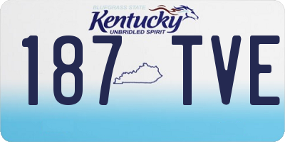 KY license plate 187TVE