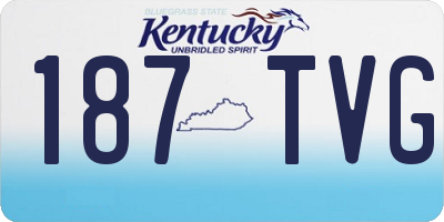 KY license plate 187TVG