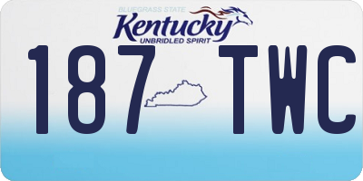 KY license plate 187TWC