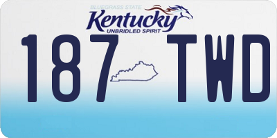 KY license plate 187TWD