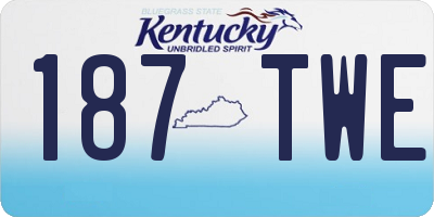 KY license plate 187TWE
