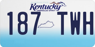 KY license plate 187TWH