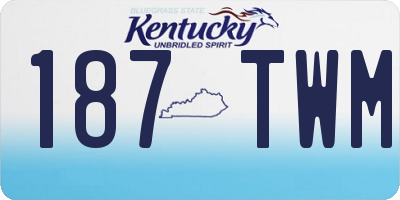 KY license plate 187TWM