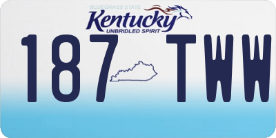 KY license plate 187TWW