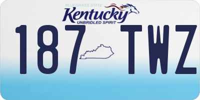 KY license plate 187TWZ