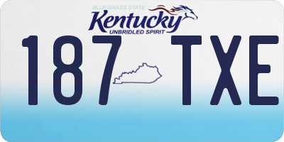KY license plate 187TXE