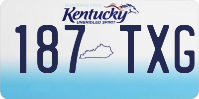 KY license plate 187TXG