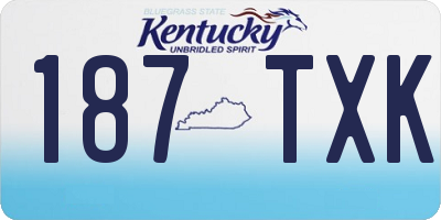 KY license plate 187TXK