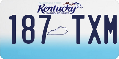 KY license plate 187TXM